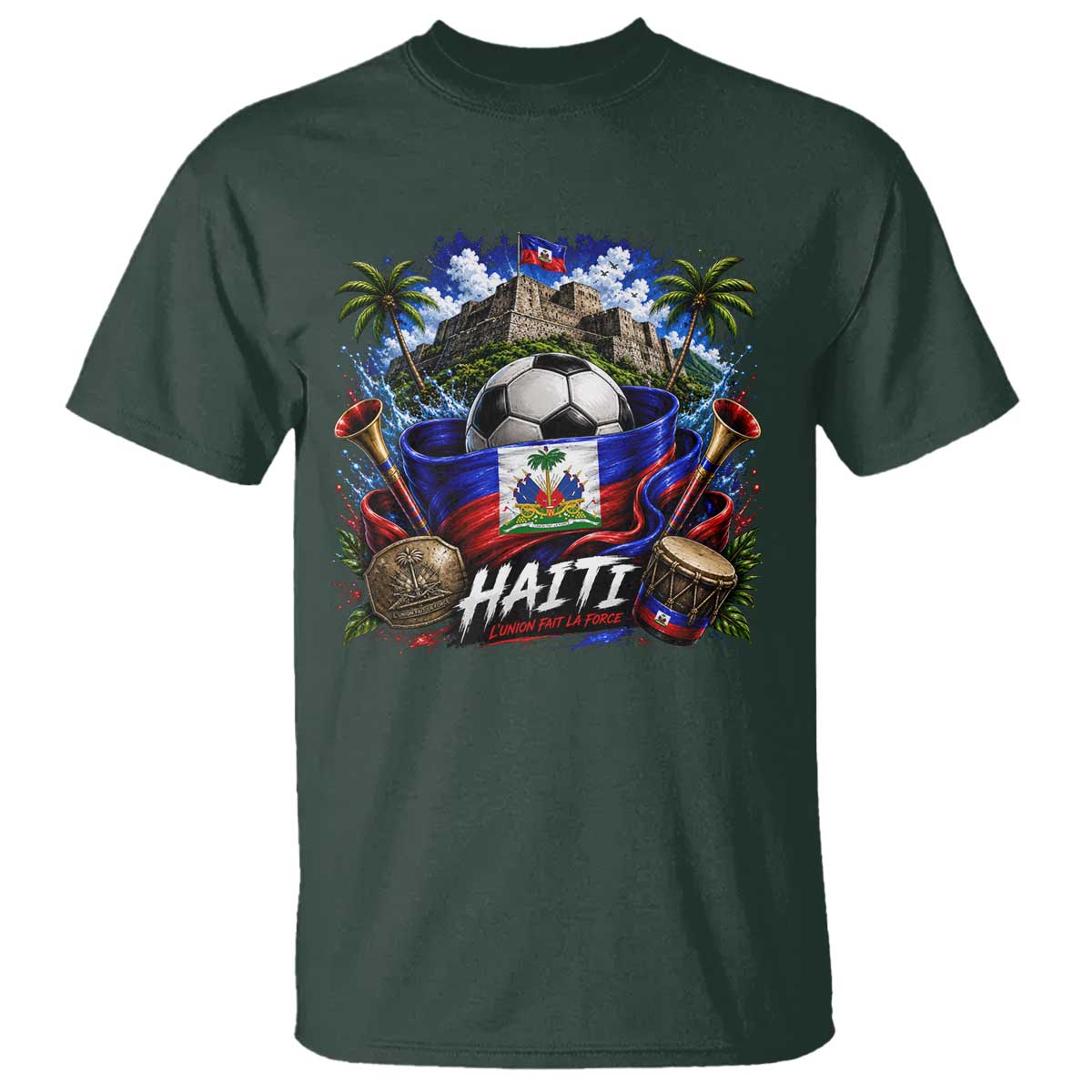 Haiti Soccer 2026 T Shirt Haitian Flag Caribbean Football Fan