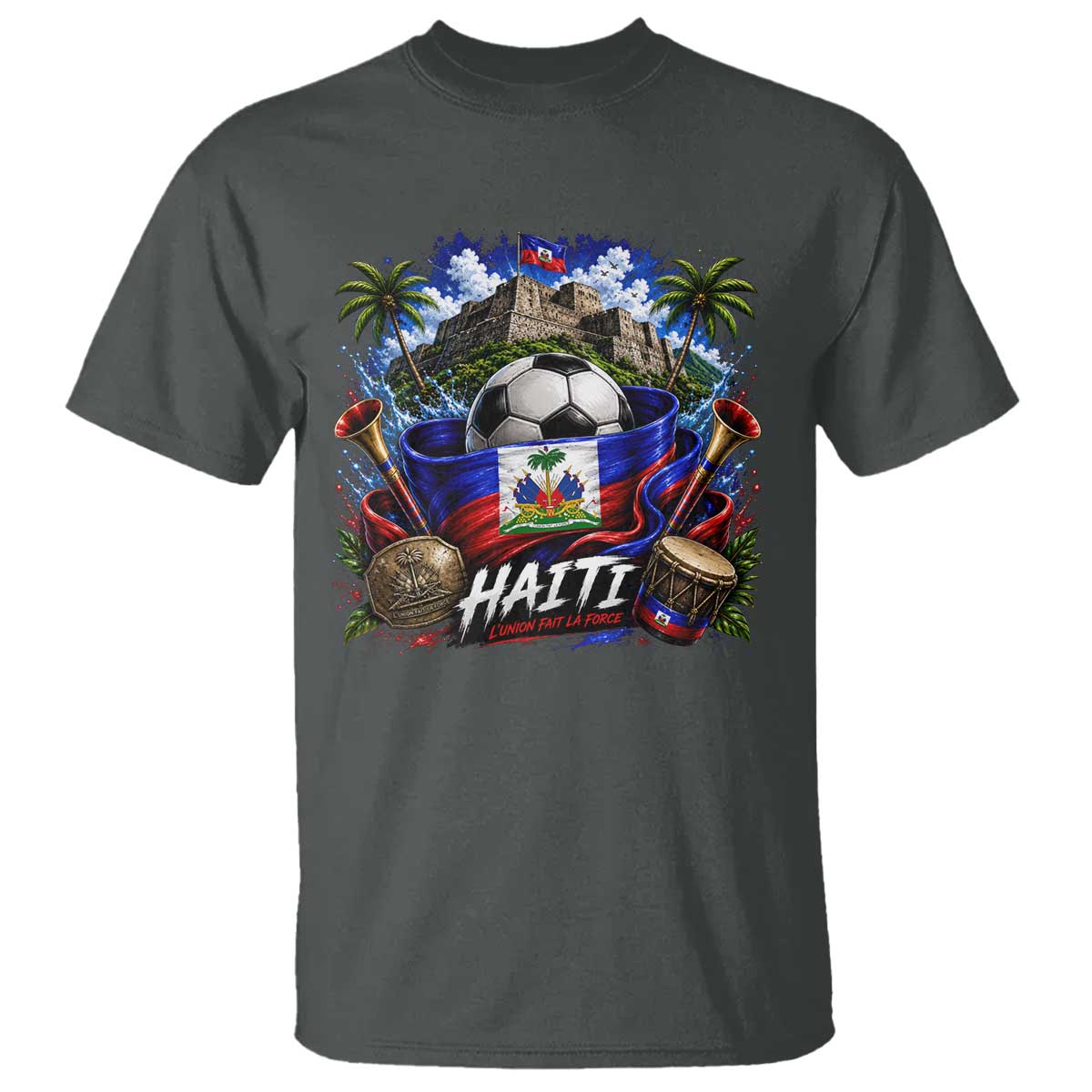 Haiti Soccer 2026 T Shirt Haitian Flag Caribbean Football Fan