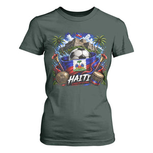 Haiti Soccer 2026 T Shirt For Women Haitian Flag Caribbean Football Fan