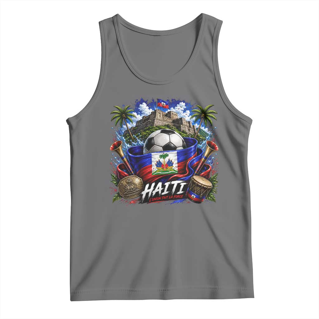 Haiti Soccer 2026 Tank Top Haitian Flag Caribbean Football Fan