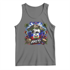 Haiti Soccer 2026 Tank Top Haitian Flag Caribbean Football Fan