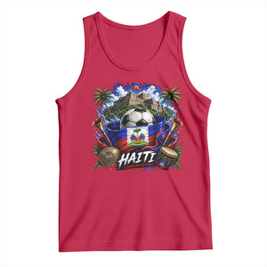 Haiti Soccer 2026 Tank Top Haitian Flag Caribbean Football Fan
