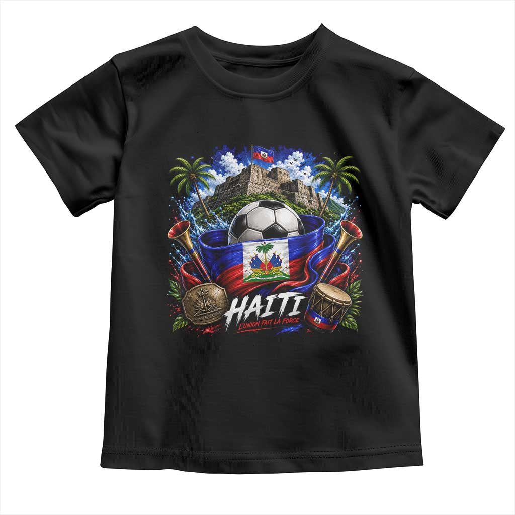 Haiti Soccer 2026 Toddler T Shirt Haitian Flag Caribbean Football Fan