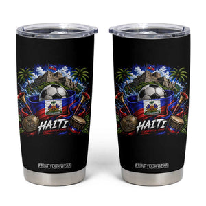 Haiti Soccer 2026 Tumbler Cup Haitian Flag Caribbean Football Fan