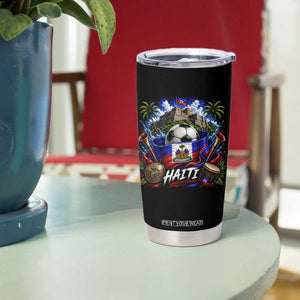 Haiti Soccer 2026 Tumbler Cup Haitian Flag Caribbean Football Fan