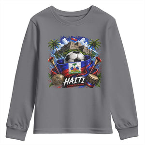 Haiti Soccer 2026 Youth Sweatshirt Haitian Flag Caribbean Football Fan