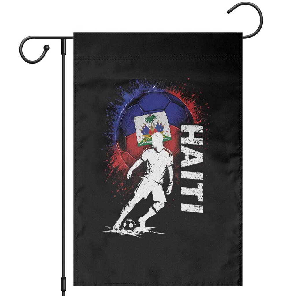 Haiti Soccer Garden Flag Retro Vintage Watercolors Sport Haitian Flag Football Fan TS10 Black Print Your Wear