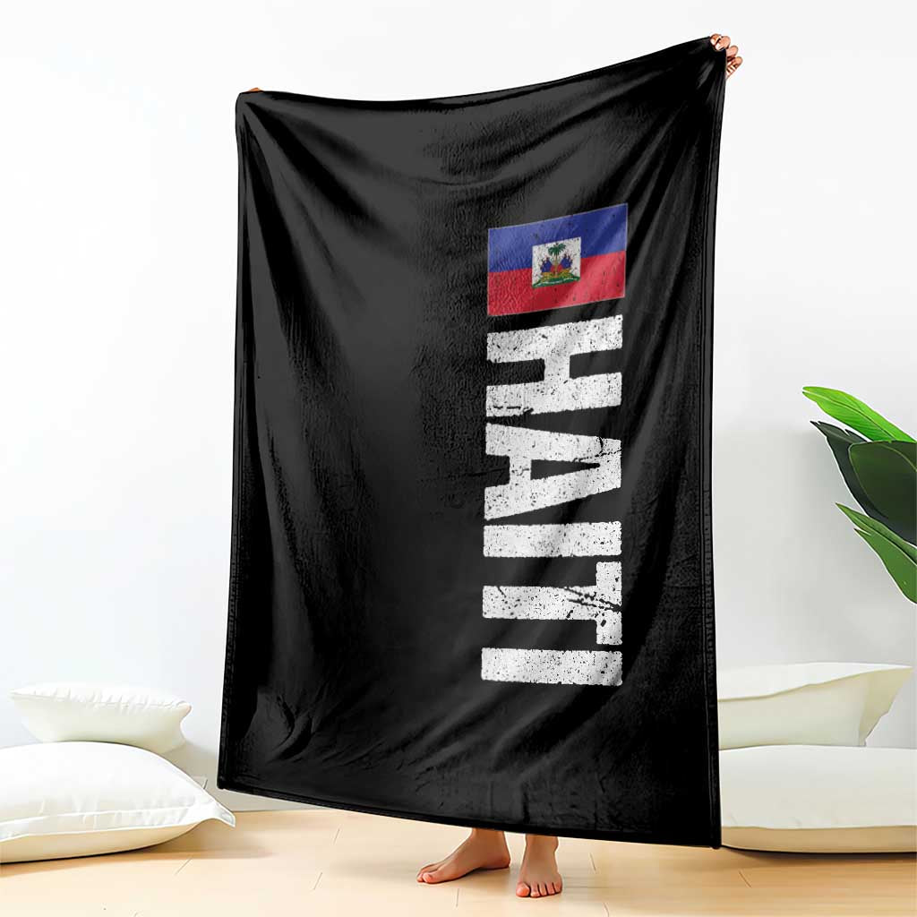Vintage Haitian Flag Throw Blanket Proud Haitienne Haiti Independence 1804