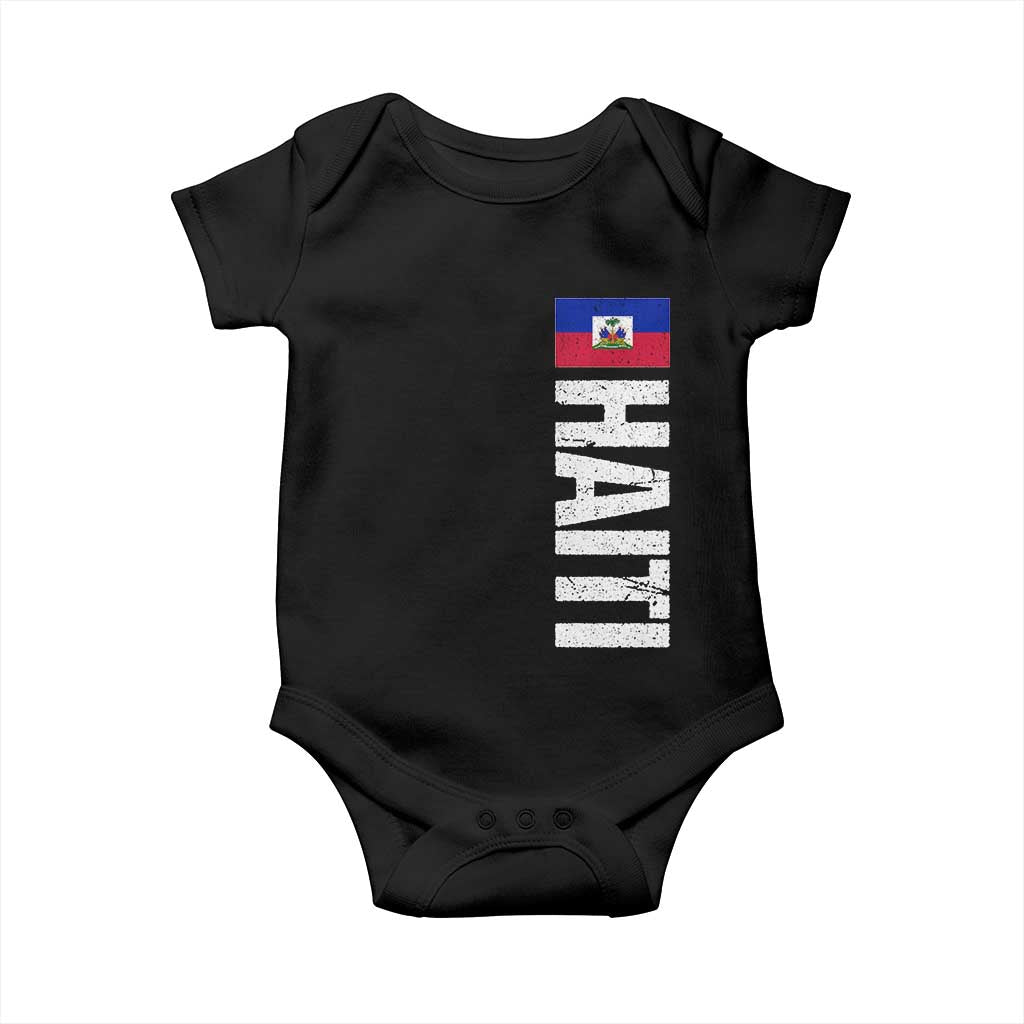 Vintage Haitian Flag Baby Onesie Proud Haitienne Haiti Independence 1804