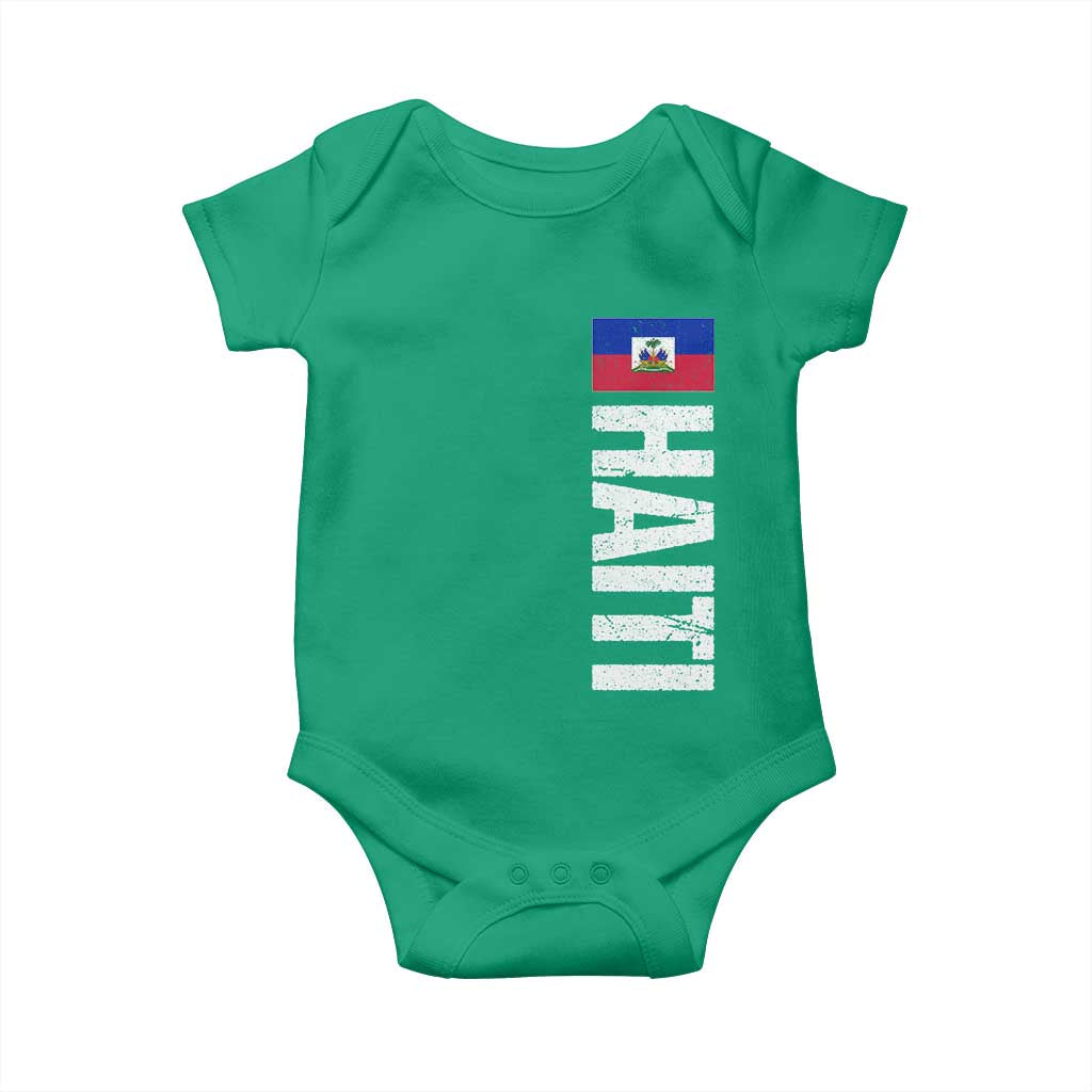 Vintage Haitian Flag Baby Onesie Proud Haitienne Haiti Independence 1804
