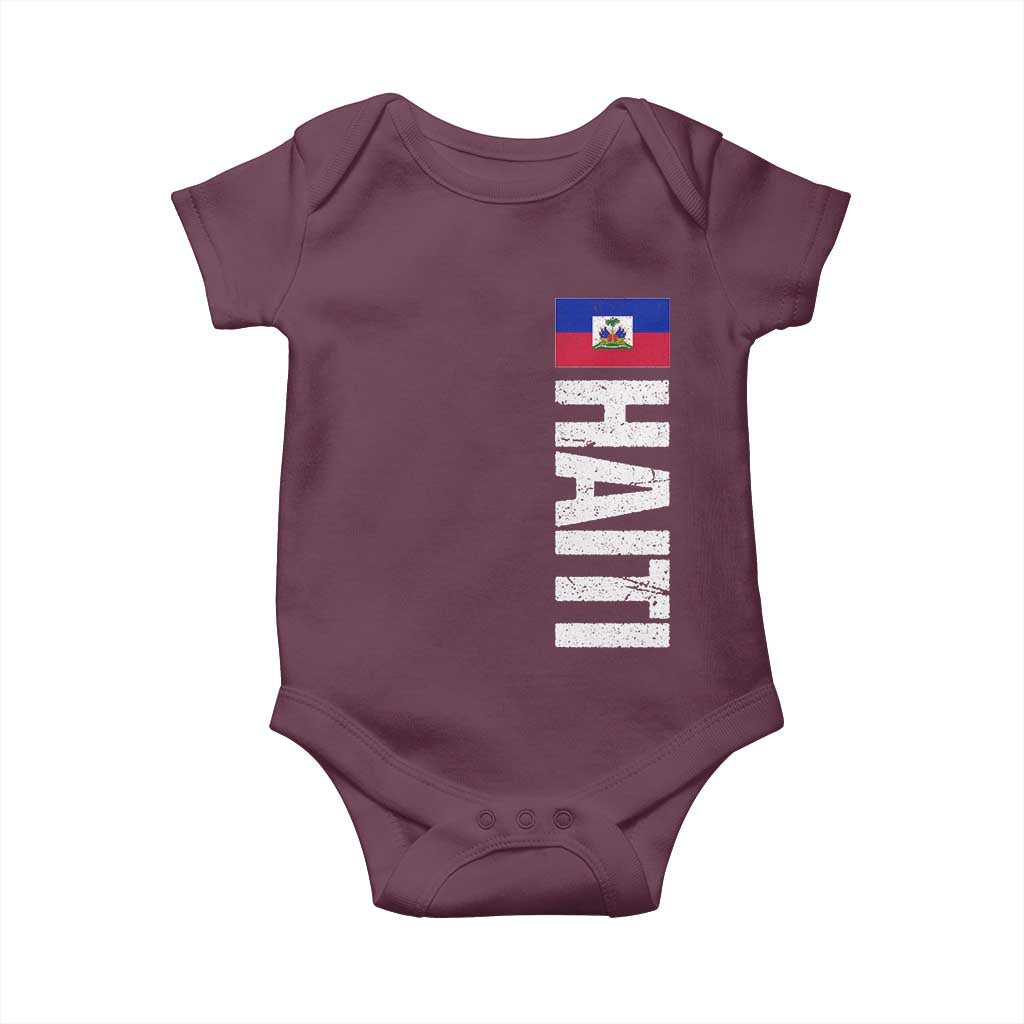 Vintage Haitian Flag Baby Onesie Proud Haitienne Haiti Independence 1804