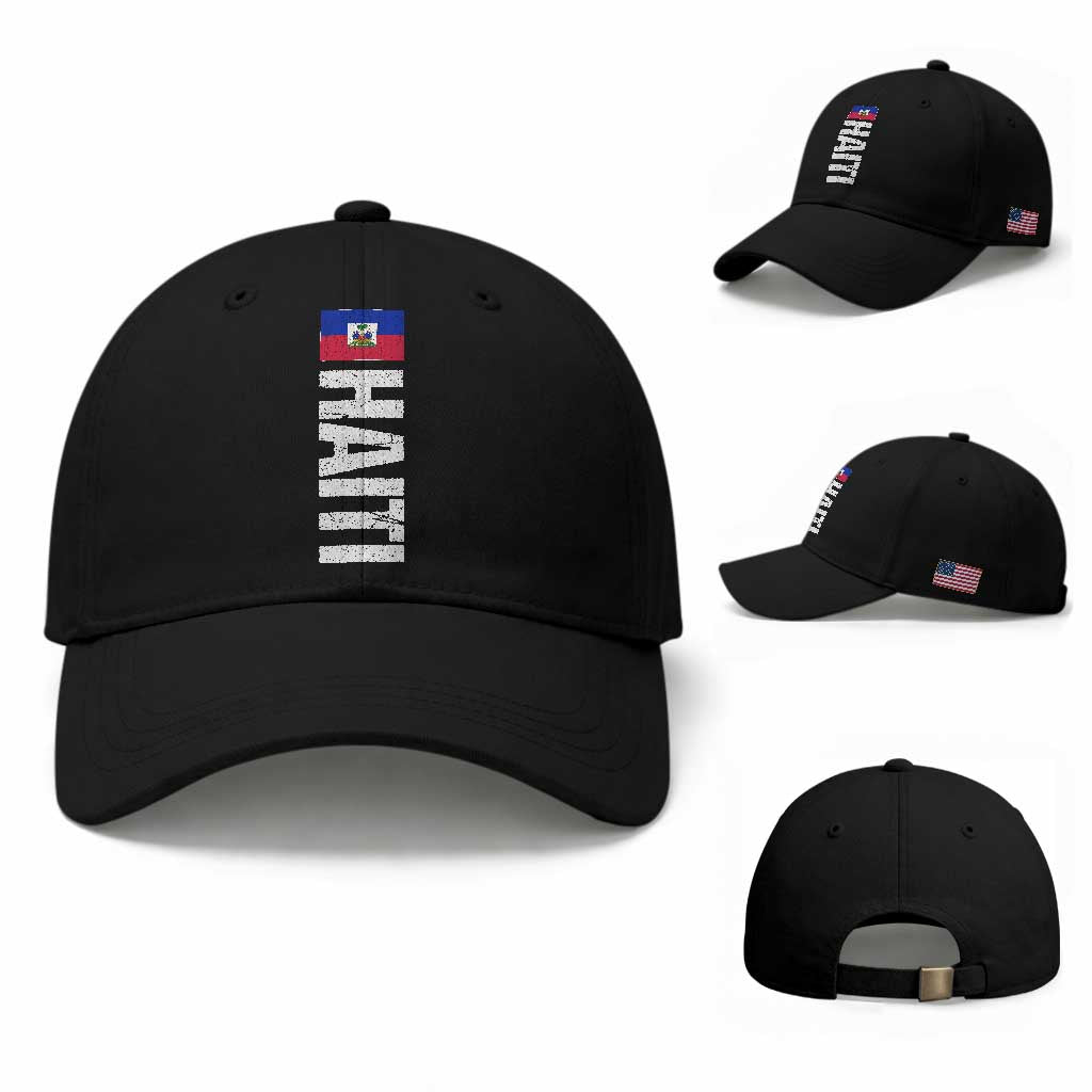 Vintage Haitian Flag Baseball Cap Proud Haitienne Haiti Independence 1804
