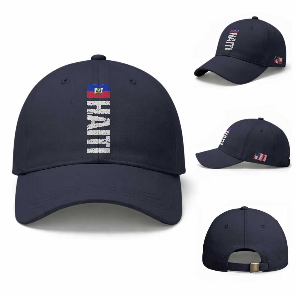 Vintage Haitian Flag Baseball Cap Proud Haitienne Haiti Independence 1804