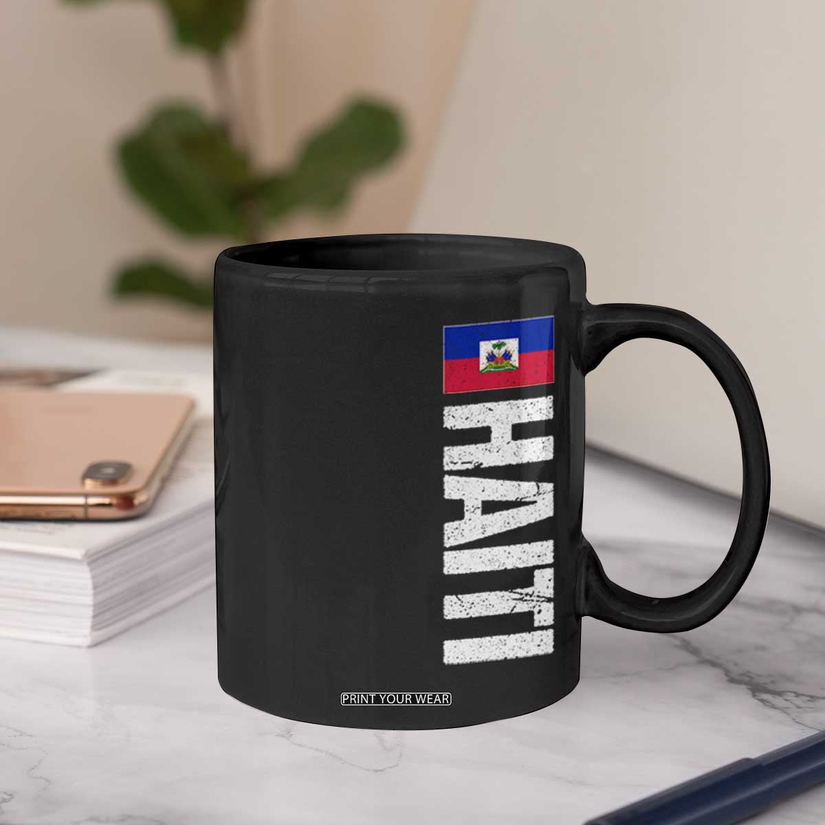 Vintage Haitian Flag Coffee Mug Proud Haitienne Haiti Independence 1804