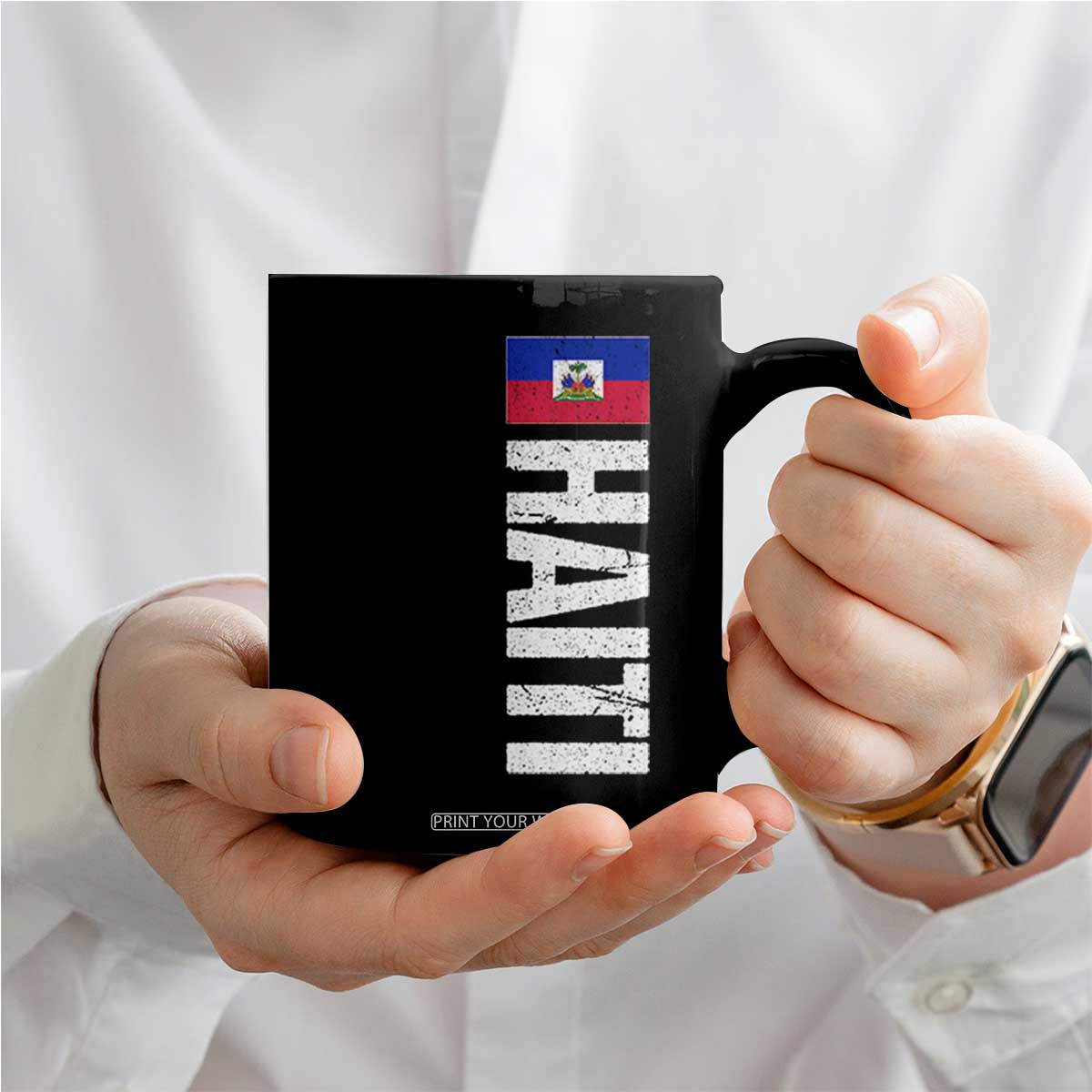 Vintage Haitian Flag Coffee Mug Proud Haitienne Haiti Independence 1804