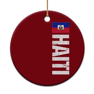 Vintage Haitian Flag Ceramic Ornament Proud Haitienne Haiti Independence 1804