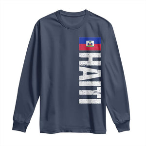 Vintage Haitian Flag Long Sleeve Shirt Proud Haitienne Haiti Independence 1804