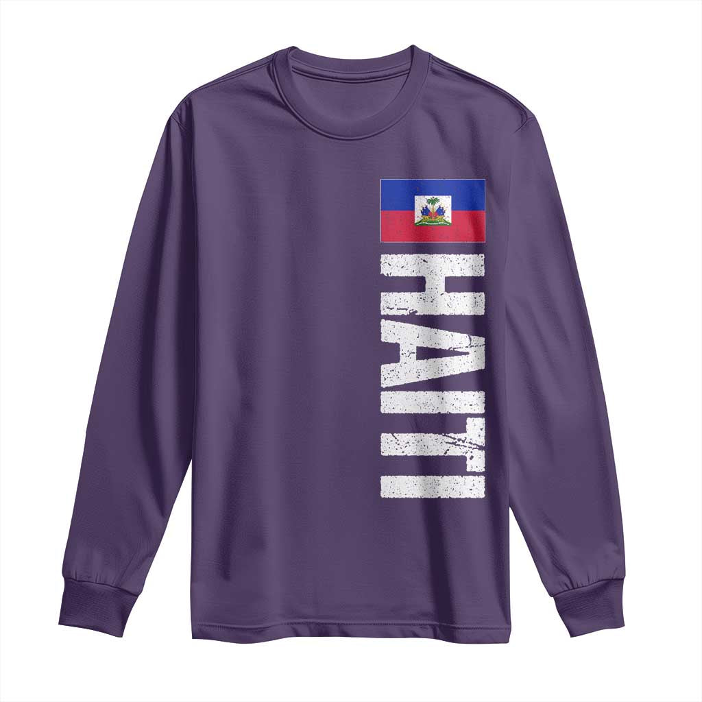 Vintage Haitian Flag Long Sleeve Shirt Proud Haitienne Haiti Independence 1804