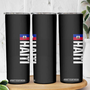 Vintage Haitian Flag Skinny Tumbler Proud Haitienne Haiti Independence 1804
