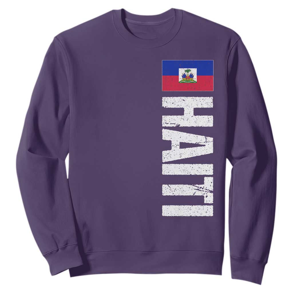 Vintage Haitian Flag Sweatshirt Proud Haitienne Haiti Independence 1804