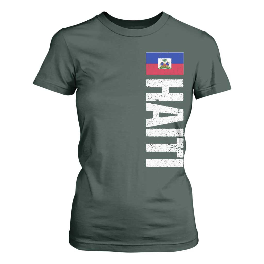 Vintage Haitian Flag T Shirt For Women Proud Haitienne Haiti Independence 1804