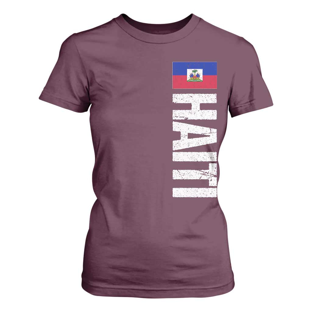 Vintage Haitian Flag T Shirt For Women Proud Haitienne Haiti Independence 1804