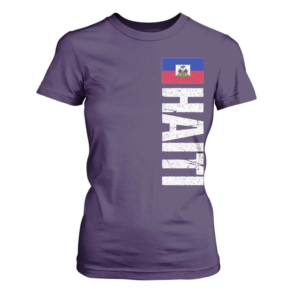 Vintage Haitian Flag T Shirt For Women Proud Haitienne Haiti Independence 1804