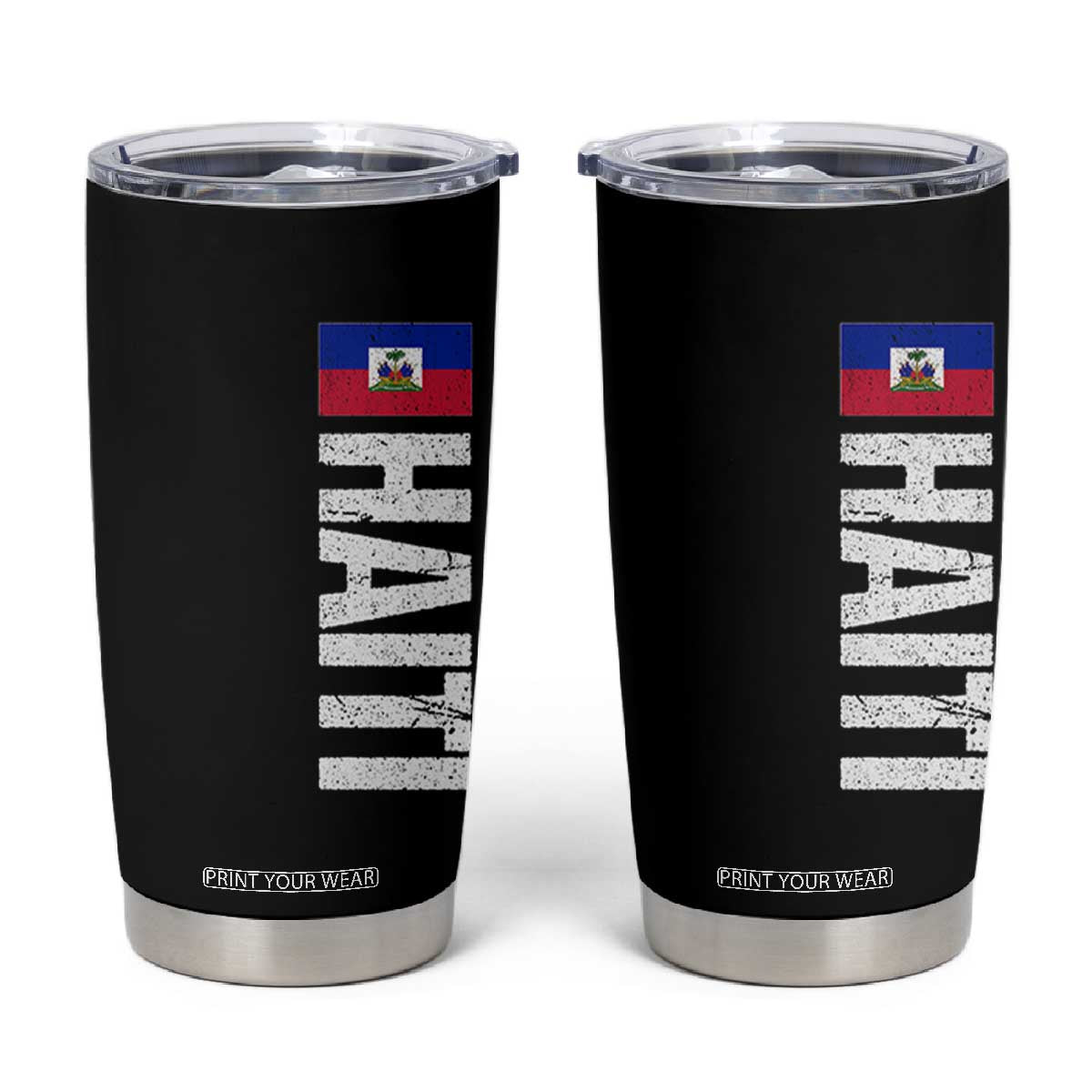Vintage Haitian Flag Tumbler Cup Proud Haitienne Haiti Independence 1804