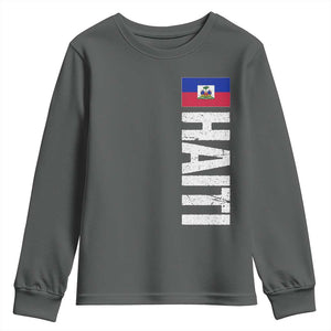 Vintage Haitian Flag Youth Sweatshirt Proud Haitienne Haiti Independence 1804