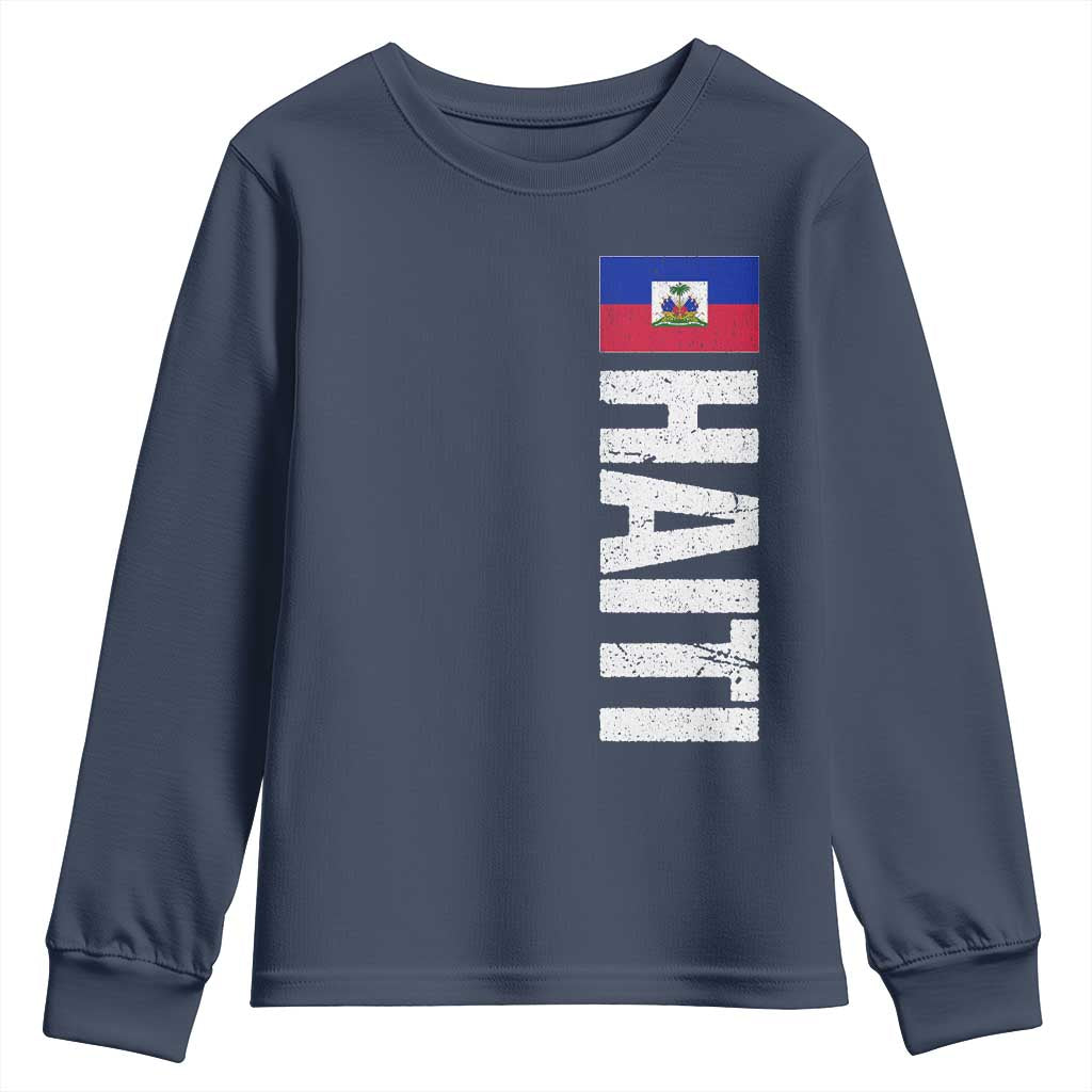 Vintage Haitian Flag Youth Sweatshirt Proud Haitienne Haiti Independence 1804