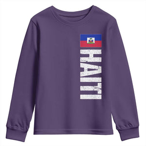 Vintage Haitian Flag Youth Sweatshirt Proud Haitienne Haiti Independence 1804