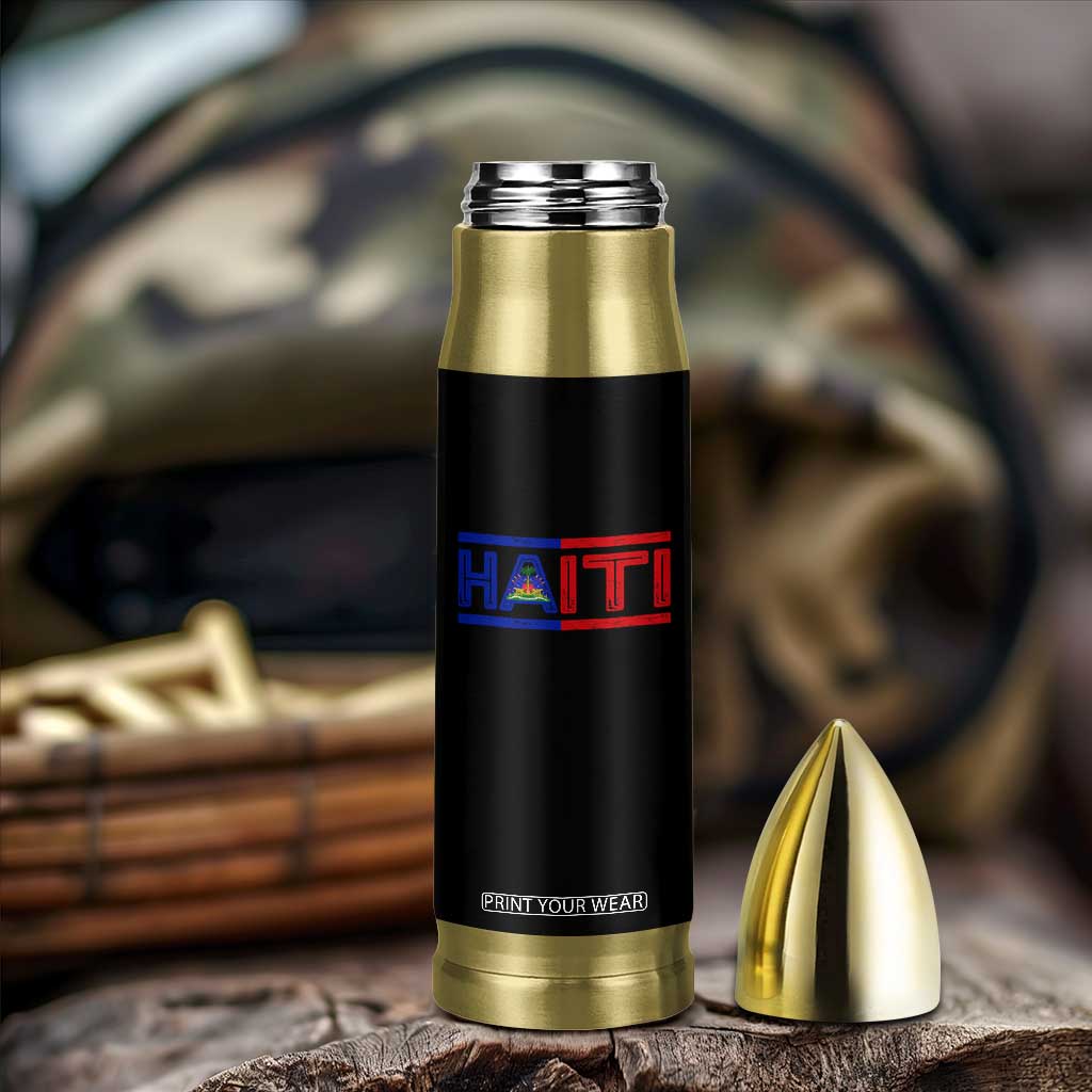Haiti Flag Bullet Tumbler Vintage Haitian Pride Ayiti Roots