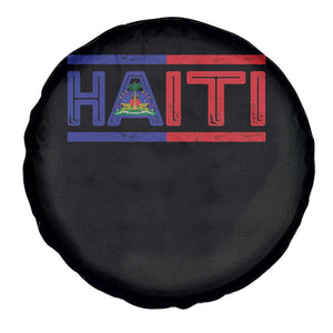 Haiti Flag Spare Tire Cover Vintage Haitian Pride Ayiti Roots