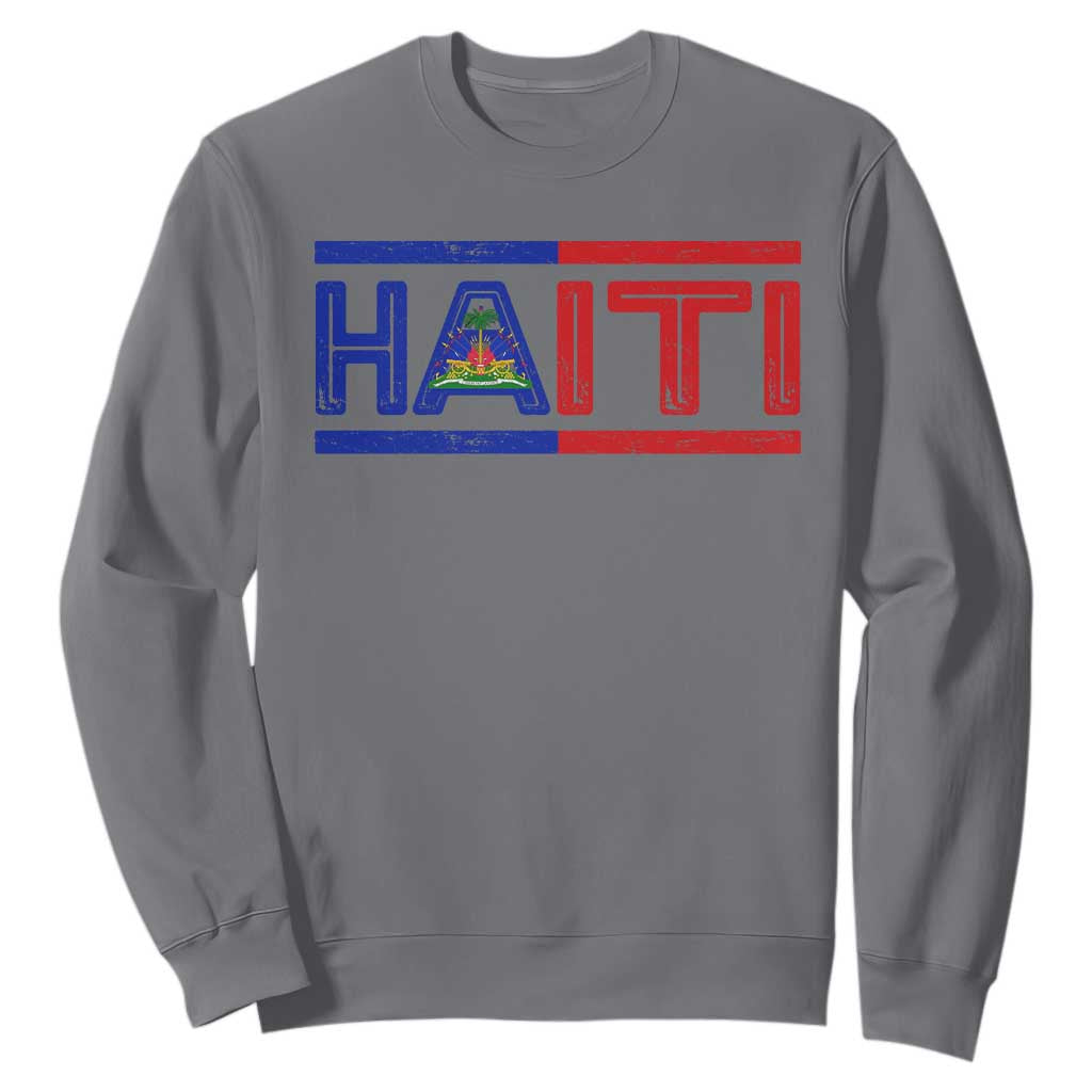 Haiti Flag Sweatshirt Vintage Haitian Pride Ayiti Roots