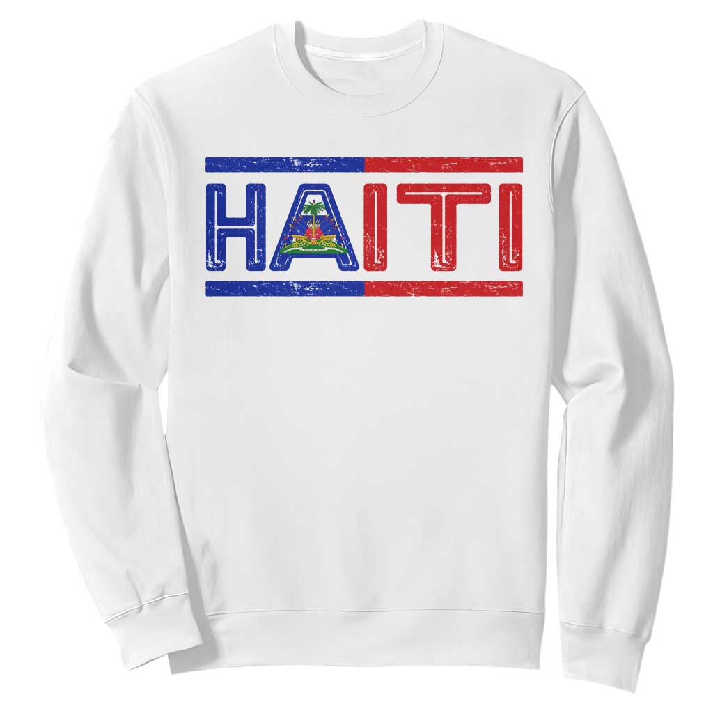 Haiti Flag Sweatshirt Vintage Haitian Pride Ayiti Roots