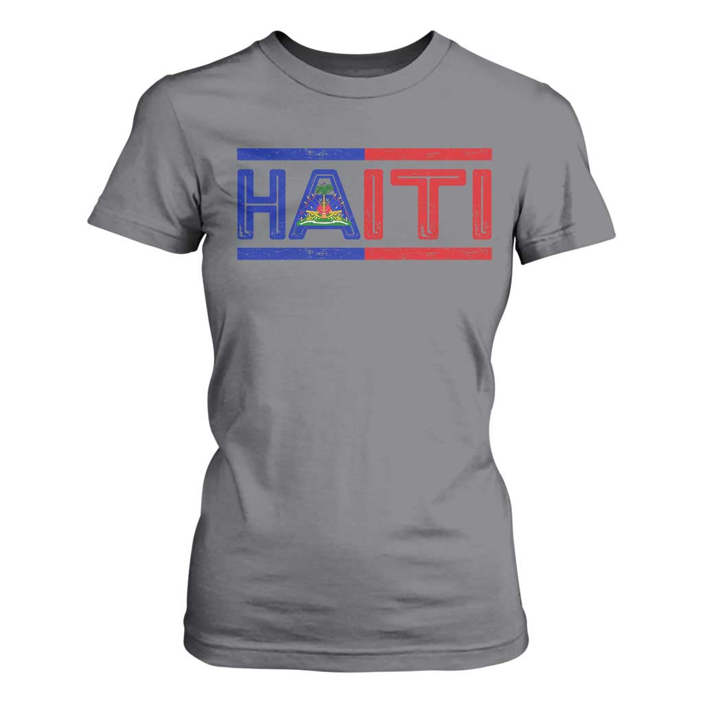 Haiti Flag T Shirt For Women Vintage Haitian Pride Ayiti Roots