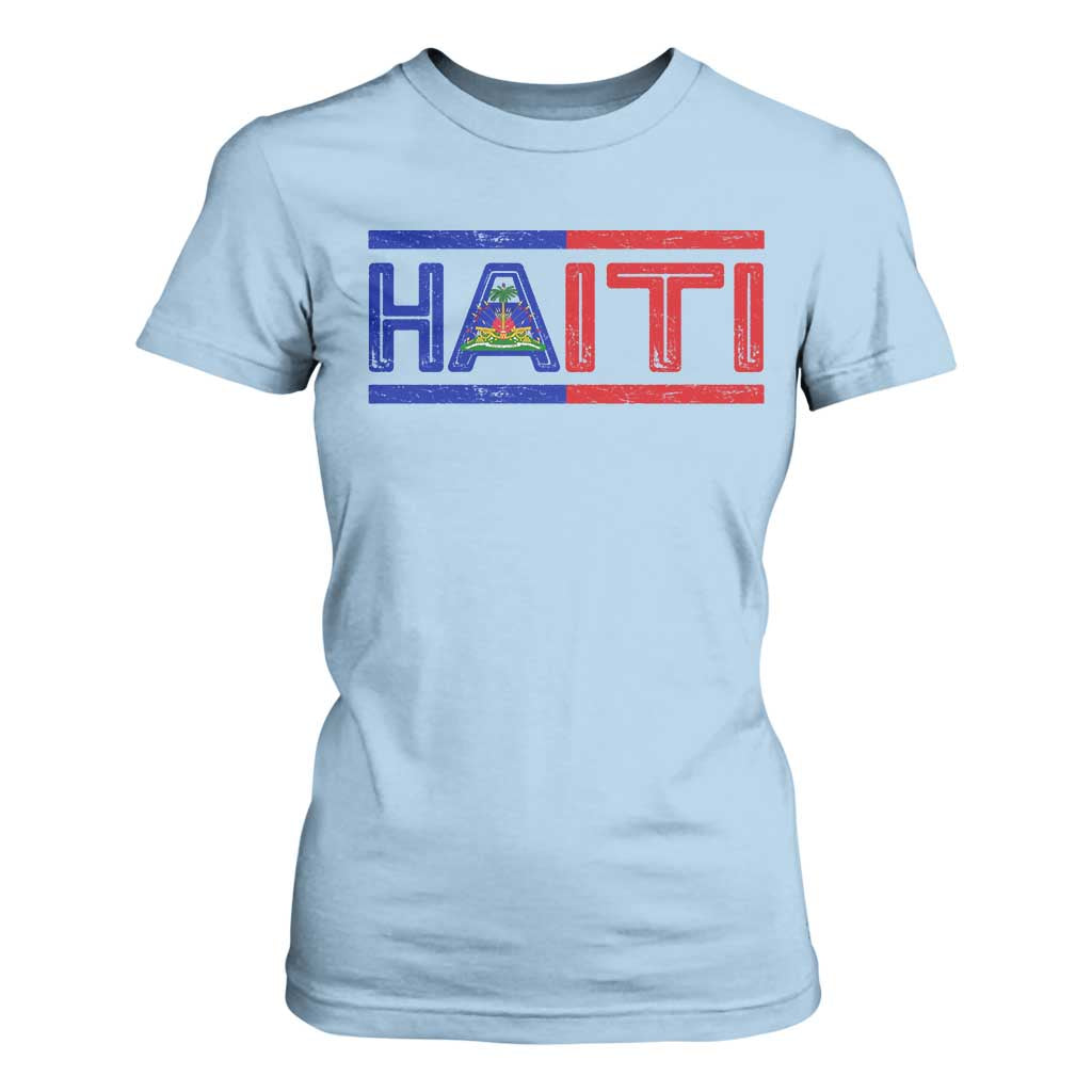Haiti Flag T Shirt For Women Vintage Haitian Pride Ayiti Roots