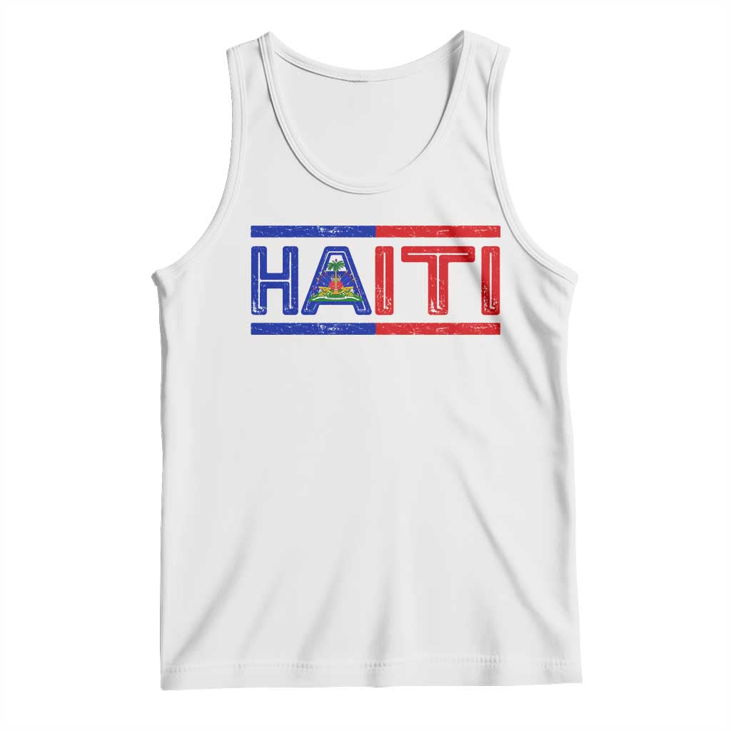 Haiti Flag Tank Top Vintage Haitian Pride Ayiti Roots