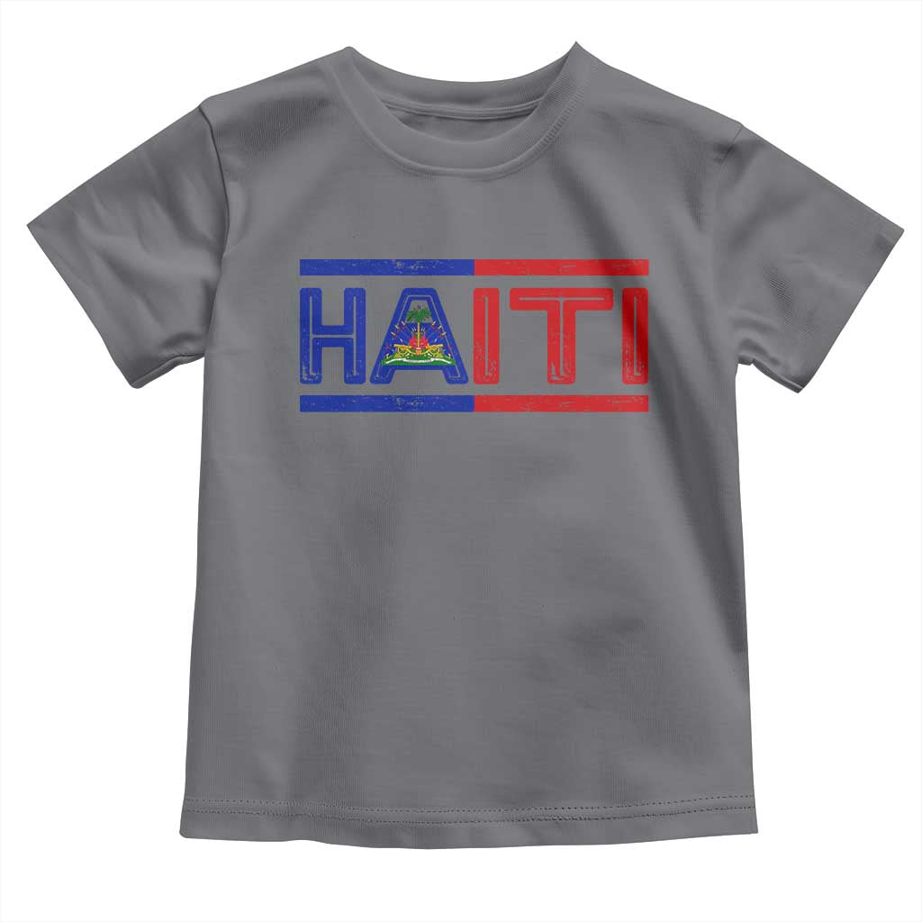 Haiti Flag Toddler T Shirt Vintage Haitian Pride Ayiti Roots