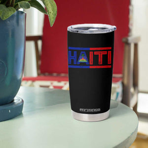 Haiti Flag Tumbler Cup Vintage Haitian Pride Ayiti Roots