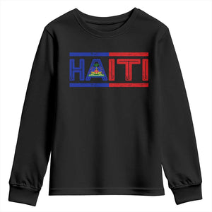 Haiti Flag Youth Sweatshirt Vintage Haitian Pride Ayiti Roots