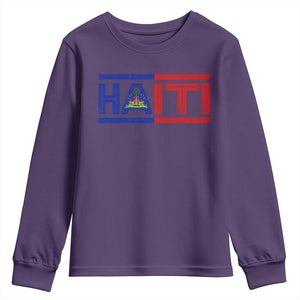 Haiti Flag Youth Sweatshirt Vintage Haitian Pride Ayiti Roots
