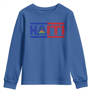 Haiti Flag Youth Sweatshirt Vintage Haitian Pride Ayiti Roots