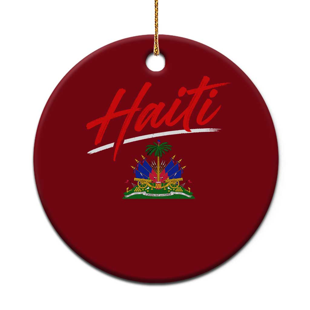 Retro Haiti Ceramic Ornament Haitian Gift Ayiti Roots