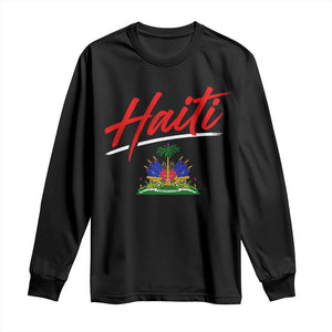 Retro Haiti Long Sleeve Shirt Haitian Gift Ayiti Roots