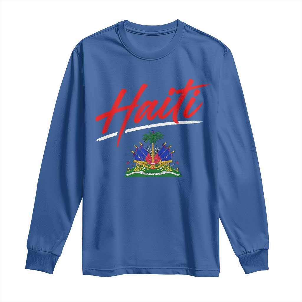 Retro Haiti Long Sleeve Shirt Haitian Gift Ayiti Roots