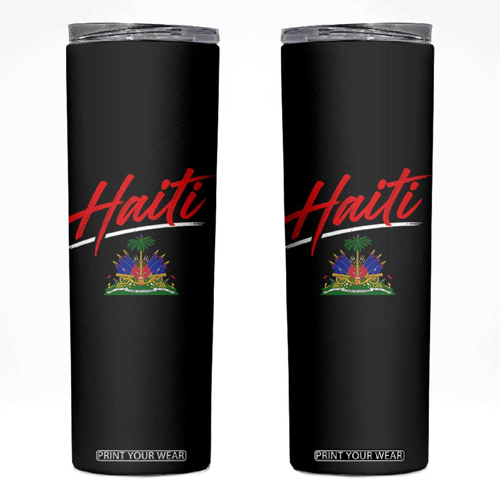 Retro Haiti Skinny Tumbler Haitian Gift Ayiti Roots