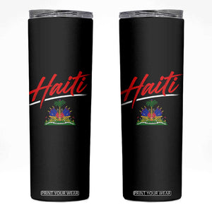 Retro Haiti Skinny Tumbler Haitian Gift Ayiti Roots