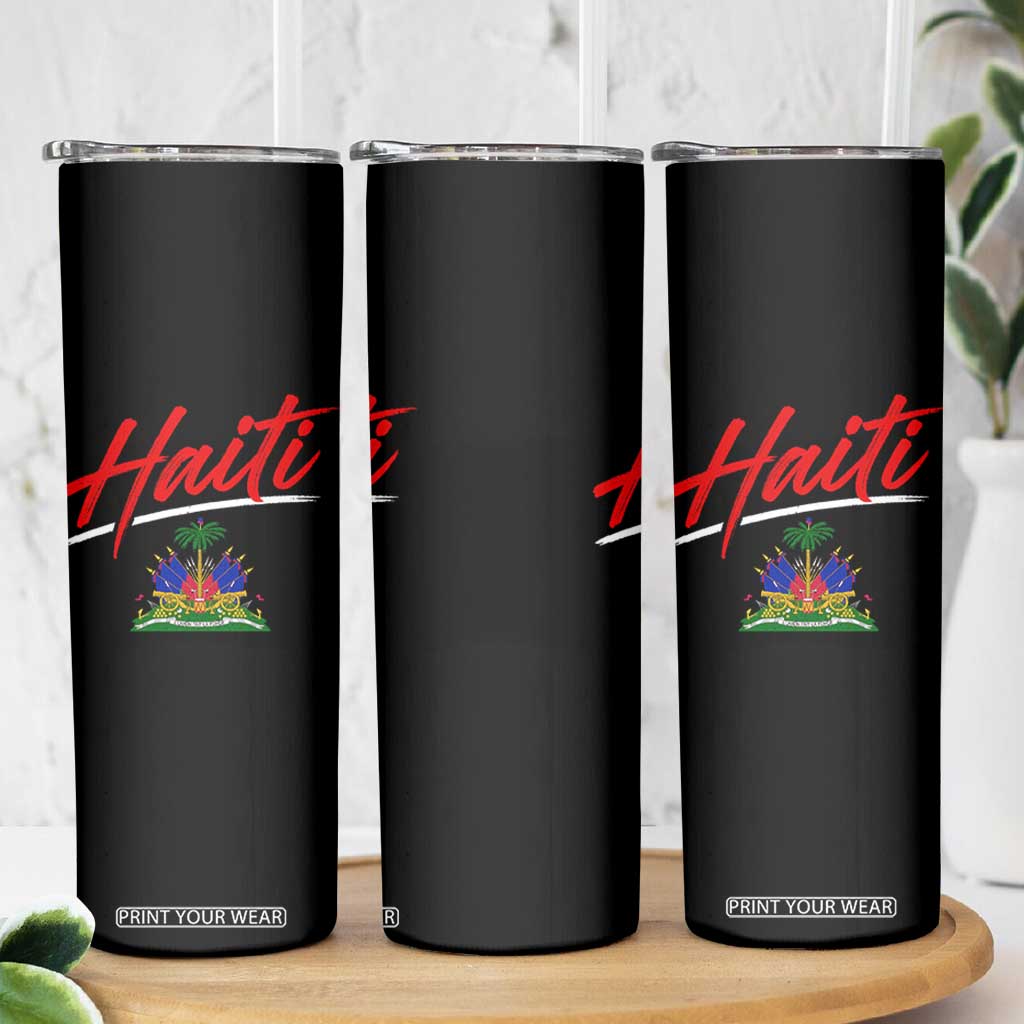 Retro Haiti Skinny Tumbler Haitian Gift Ayiti Roots