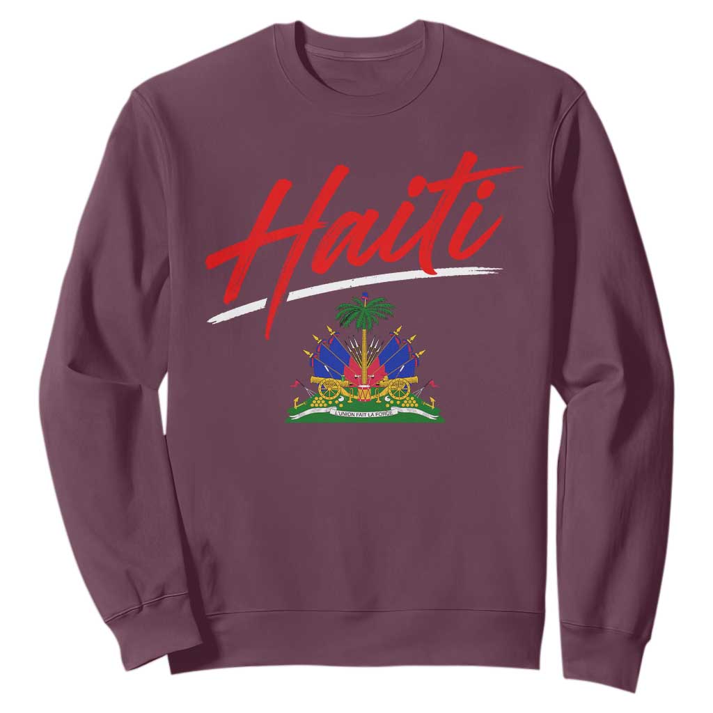 Retro Haiti Sweatshirt Haitian Gift Ayiti Roots